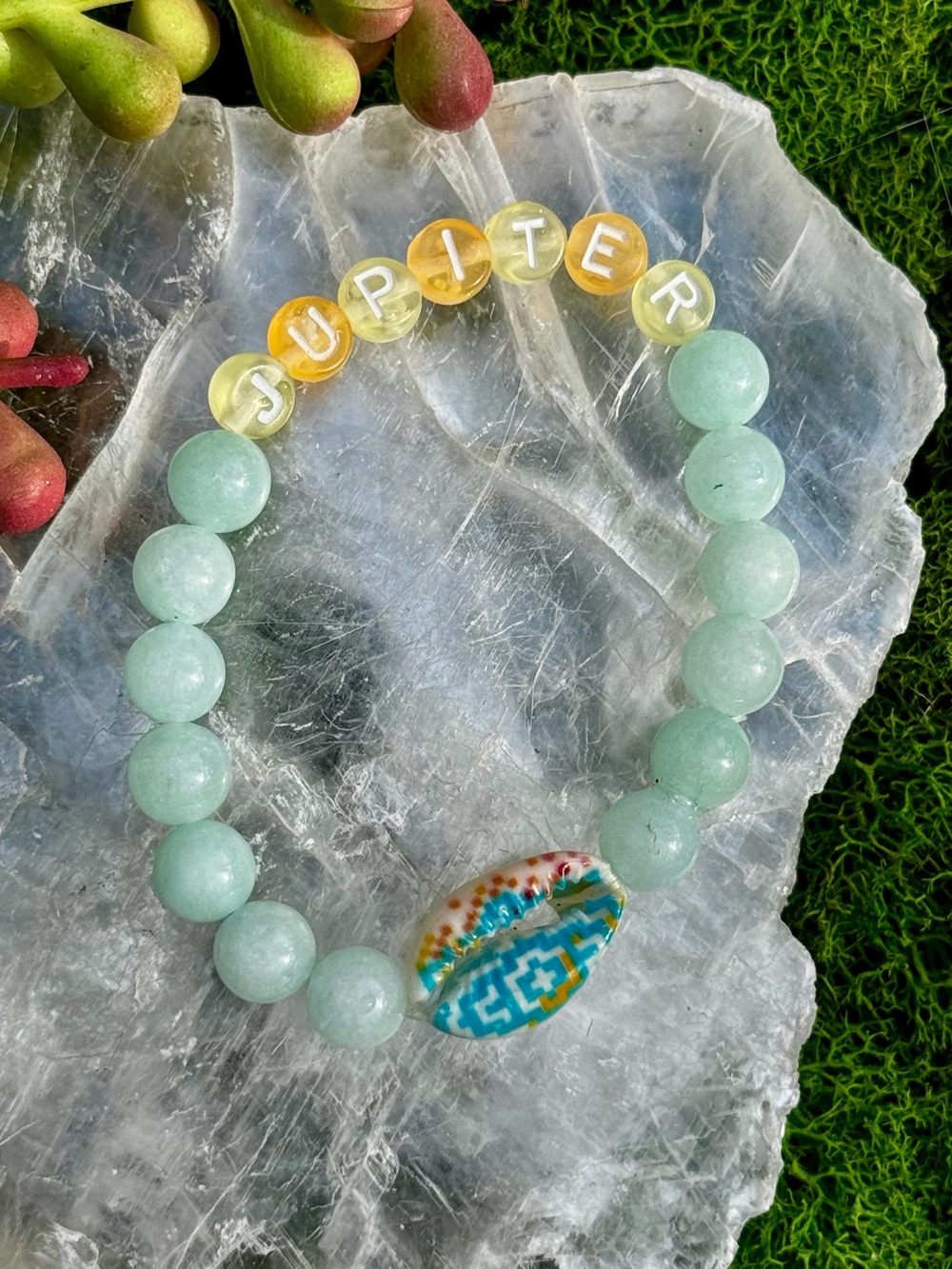 Palm Beach Collection: ’Jupiter’Beach Amazonite Crystal & Shell Beaded Bracelet